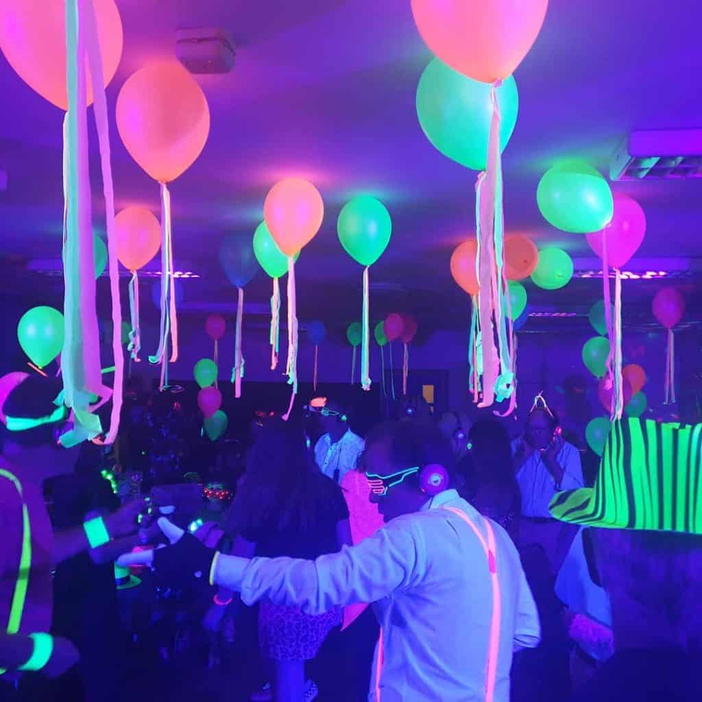Neon / UV theme party ideas & birthday