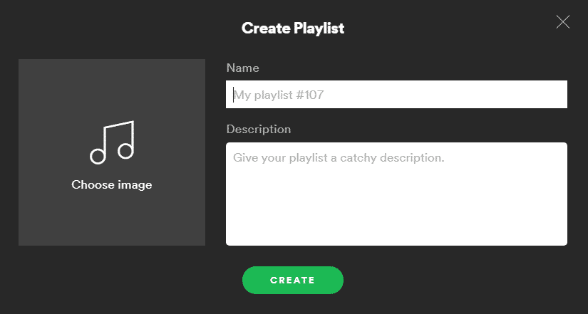 Spotify Create New Playlist