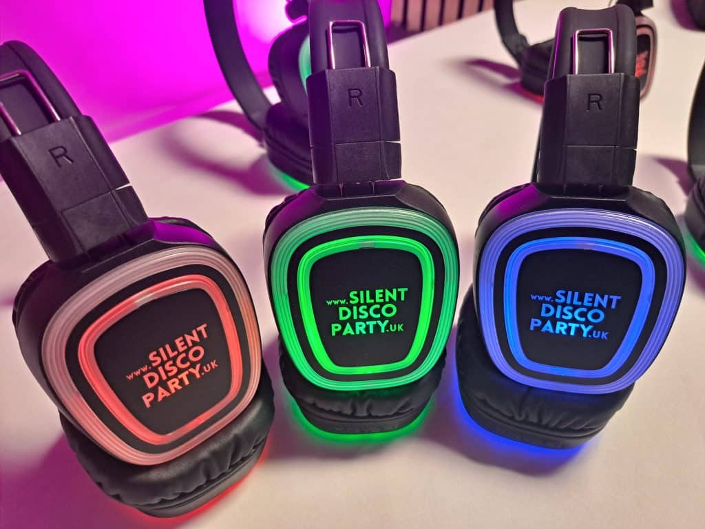 LED silent disco headphones hire Glasgow